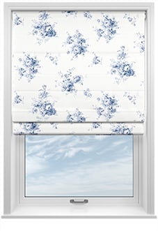 Shabby Chic by Rachel Ashwell Sunbleached Floral, China Blue - Twist&Fit Roman Blind